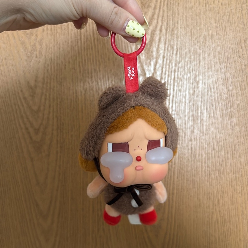 Pop Mart Crybaby Brown Keychain